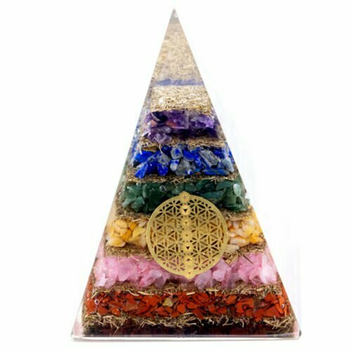 Organite Pyramid Chakras Flower of Life