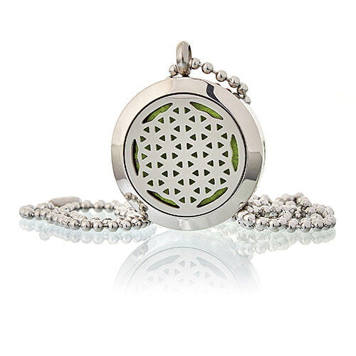 Aromatherapy Essential Oil Diffuser Necklace Flower of Life