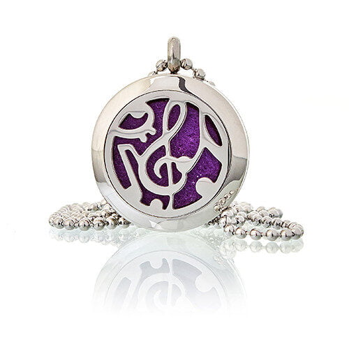 Aromatherapy Essential Oil Diffuser Necklace Music Notes