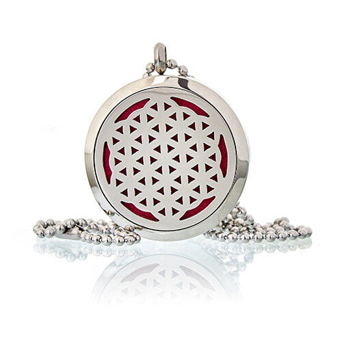 Aromatherapy Essential Oil Diffuser Necklace Flower of Life