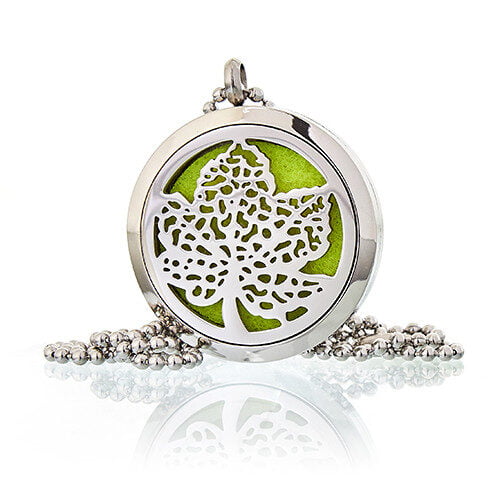 Aromatherapy Essential Oil Diffuser Necklace Leaf