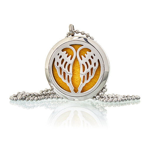 Aromatherapy Essential Oil Diffuser Necklace Angel Wings